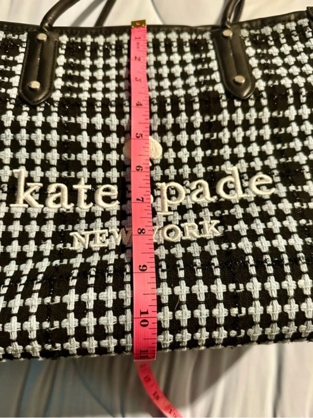 kate spade Black and White Tweed Tote